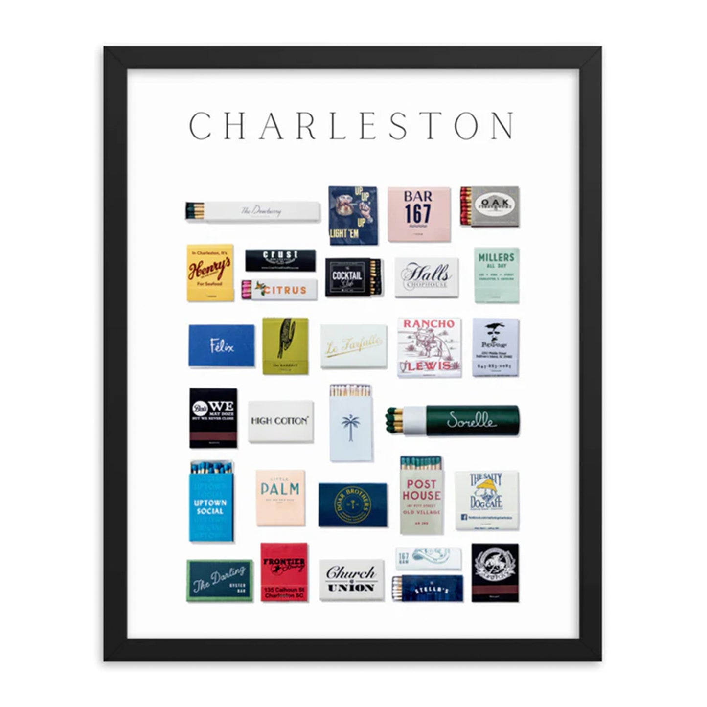 Charleston Matchbox Framed Print
