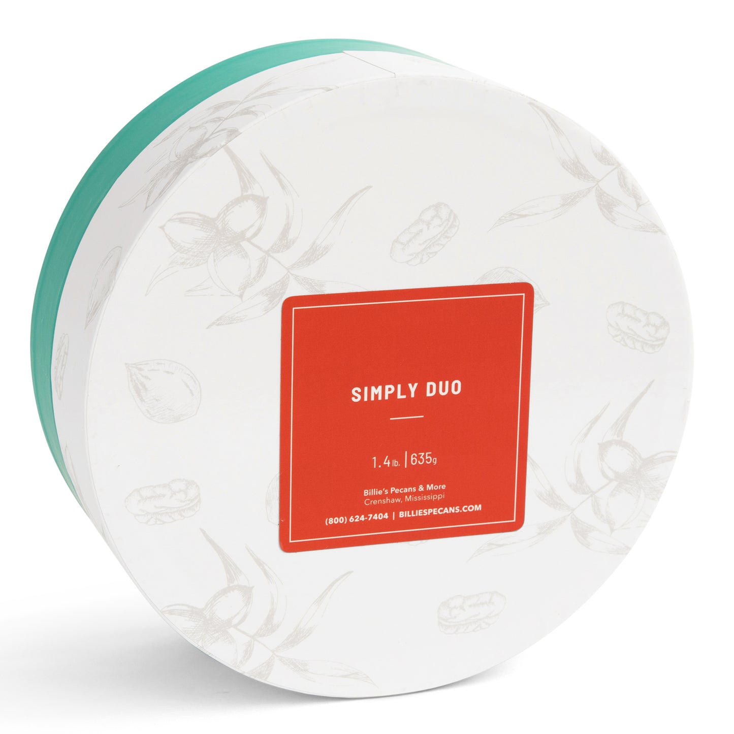 Billies Pecans Simply Duo with Milk Chocolate Pecans, and Cinnamon Sugar Pecans Packaging