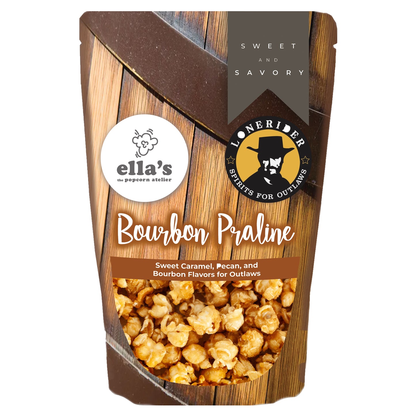 Ella's Popcorn Bourbon Praline Popcorn