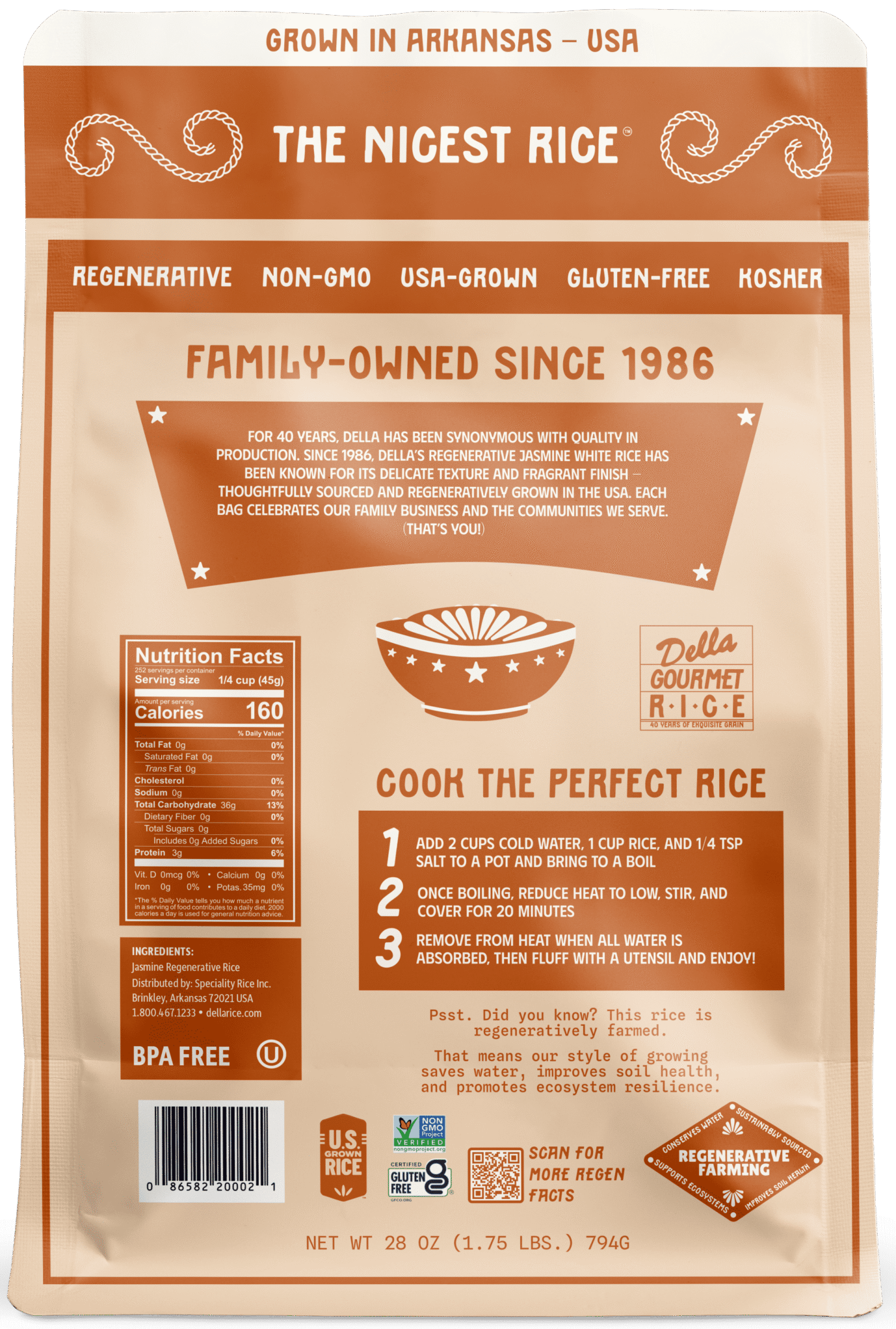Della Regenerative Jasmine White Rice