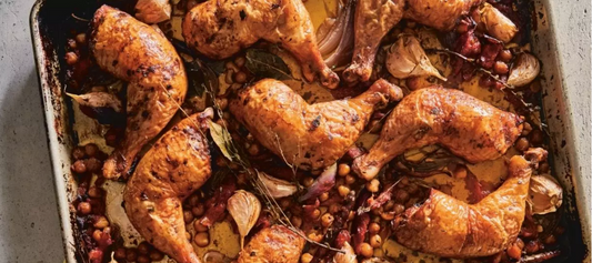 spiced chicken on sheet pan