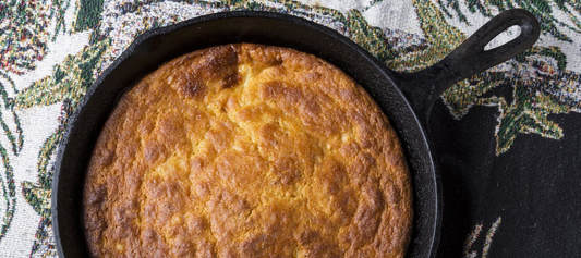 Cornbread in a Cast Iron Skillet