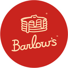 Barlow's brand logo with a stack of pancakes above "Barlow's"