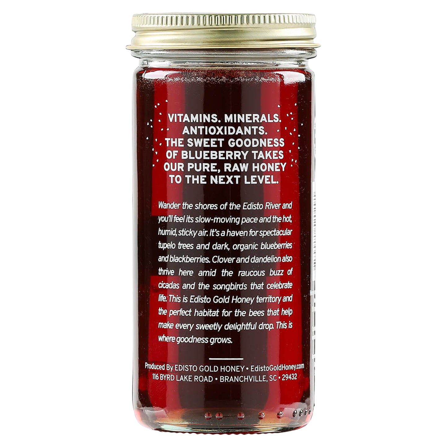 Blueberry Infused Raw Honey