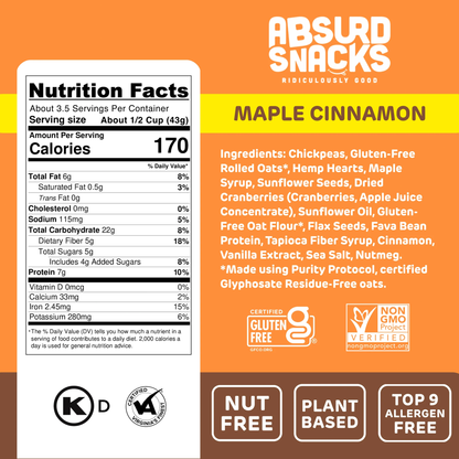Maple Cinnamon Chickpea & Granola Crunch Mix
