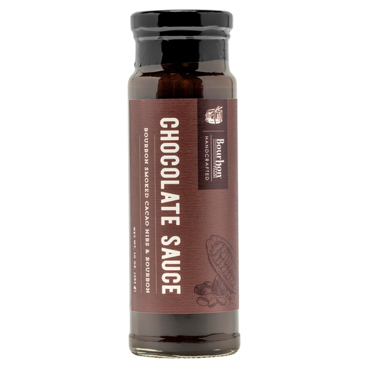 Chocolate Sauce with Bourbon Smoked Cacao Nibs