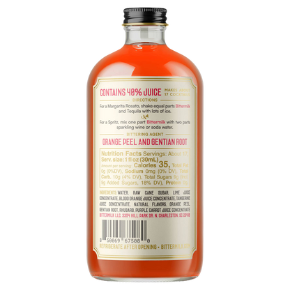 Bittermilk  No.8 - Margarita Rosato Cocktail Mixer with Italian Blood Orange
