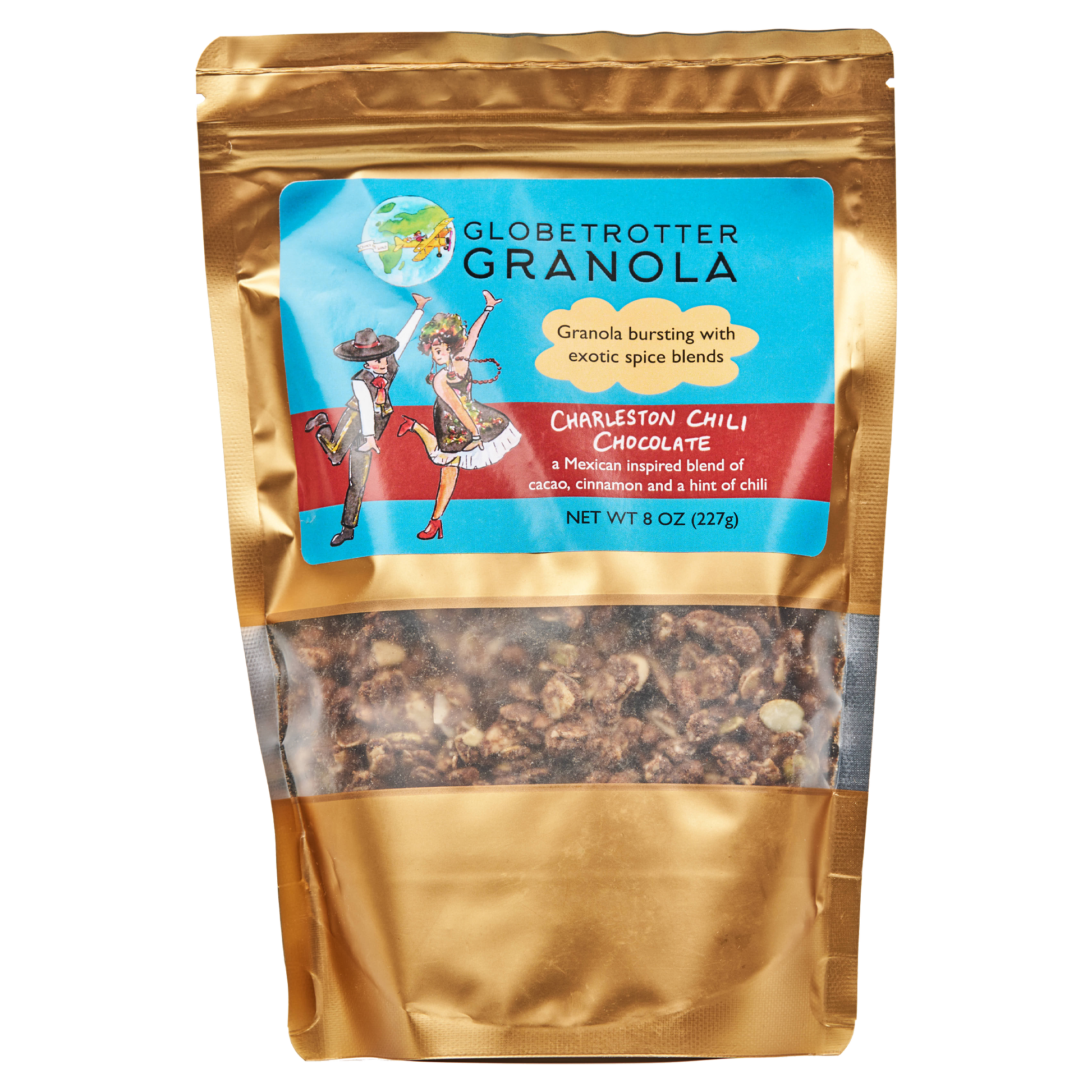 Globetrotter Granola Charleston Chili Chocolate Granola Bag 