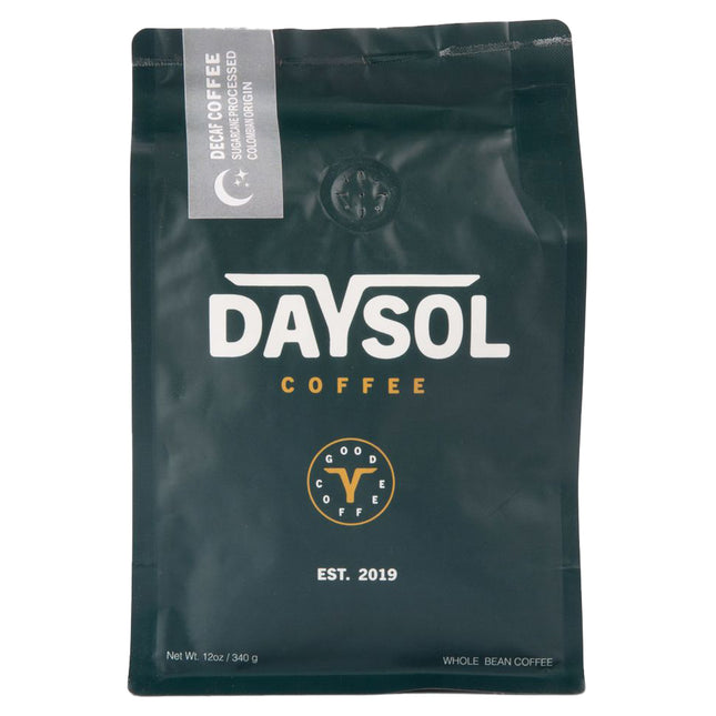 DaySol Coffee Lab Coumbia Decaf 12oz Whole Bean Coffee Bag