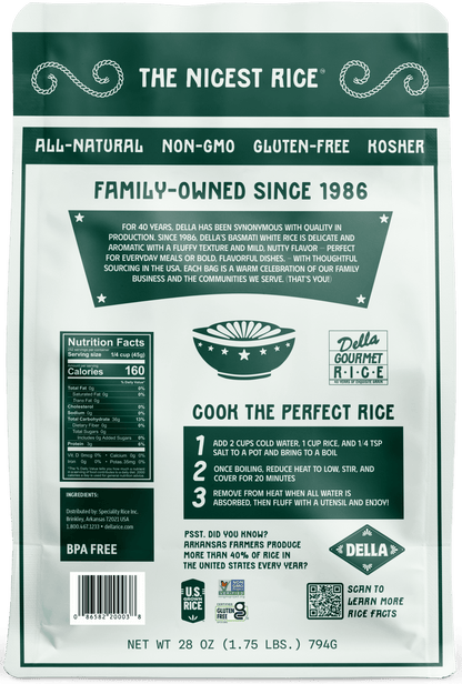 Della All Natural Basmati White Rice