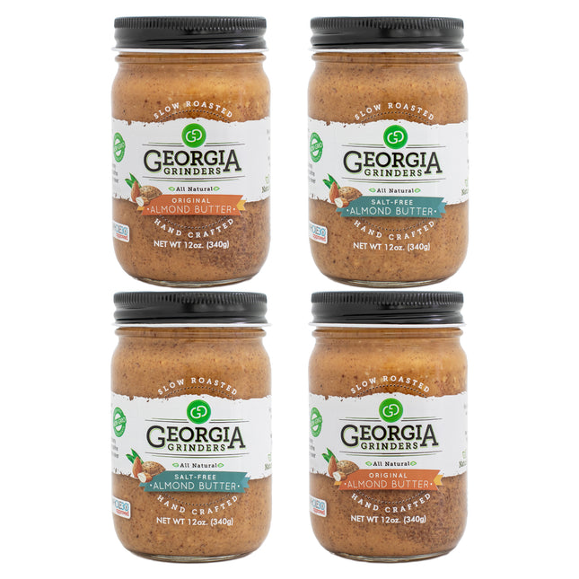 Georgia Grinders Salt Free and Original Almond Butter 4-Pack
