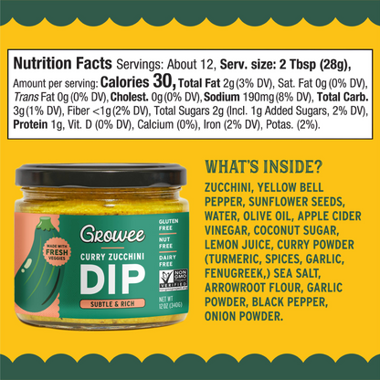 Growee Indian Curry Zucchini Dip