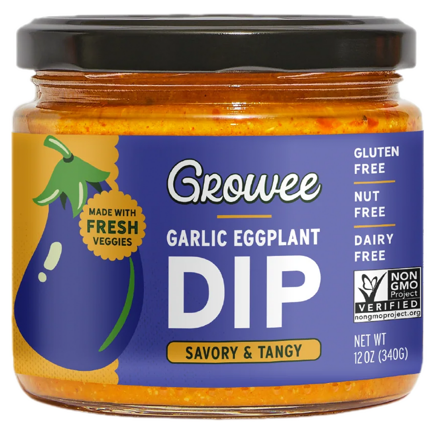 Growee Tangy Garlic Eggplant Dip