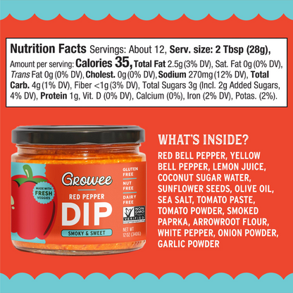 Growee Roasted Red Pepper Dip