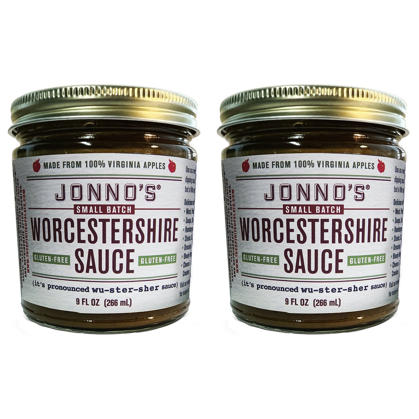 Jonno's Gluten Free Worcestershire Sauce (2-Pack)