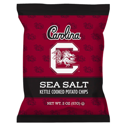 Lowcountry Kettle Sea Salt Chips in University of South Carolina themed bags