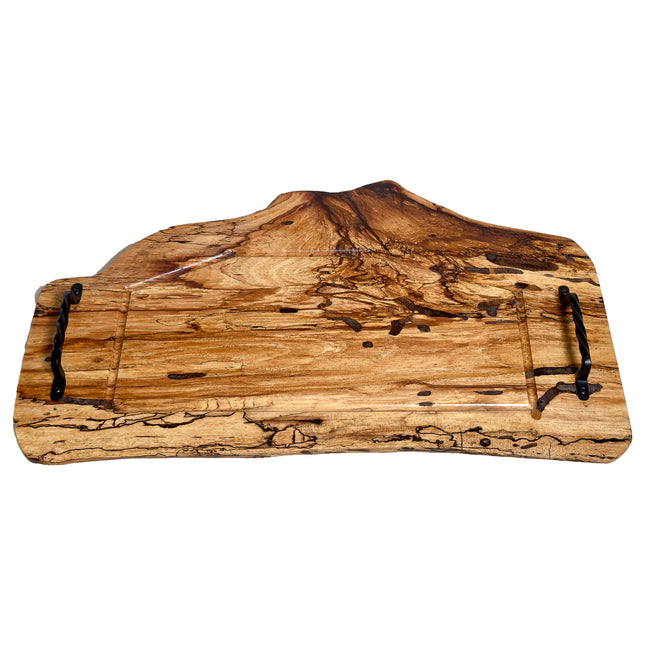 Murhelvic Woodworks Board Number 24. 14 inch by 26 inch Spalted Pecan Cutting Board