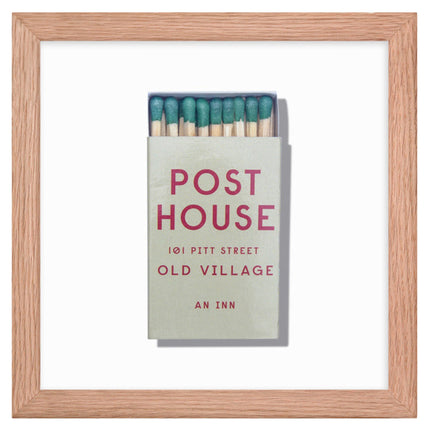 Red Oak Framed Matchbook Print from The Post House in Charleston, South Carolina
