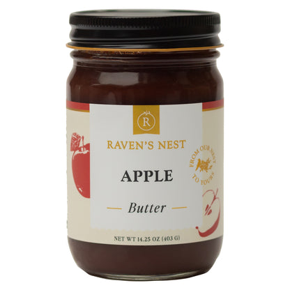 Raven's Nest Apple Butter in a 14.25oz Glass Jar with a Screw Top