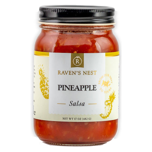Raven's Nest Pineapple Salsa - 17oz glass jar with screw top lid