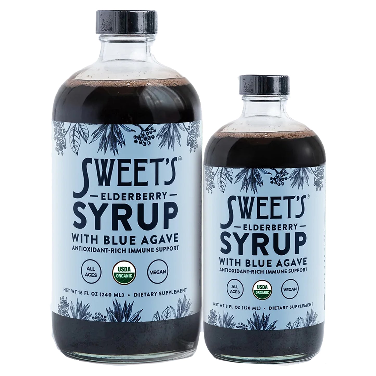 Organic Elderberry Syrup With Blue Agave