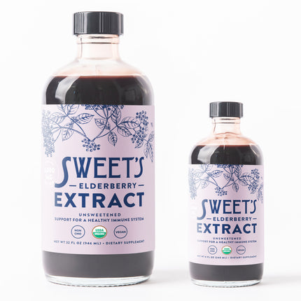 Sweet's Elderberry Elderberry Extract Bottle in two sizes