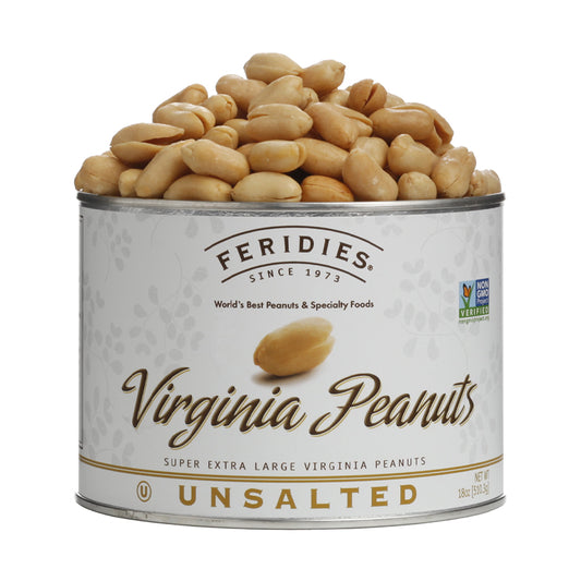 Feridies Unsalted Virginia Peanuts 18 ounce can